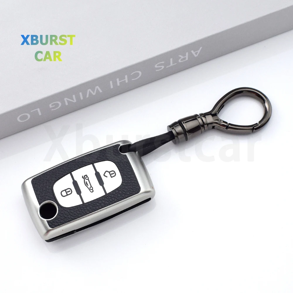 Funda llave de coche cuero TPU Citroen C3 C4 Picasso Peugeot Partner