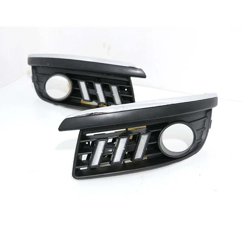 2x específico para VW Jetta MK5 Sagitar 2006 2007 2008 2009 2010 luces de circulación diurna LED DRL marco de cubierta de lámpara antiniebla - imagen 4