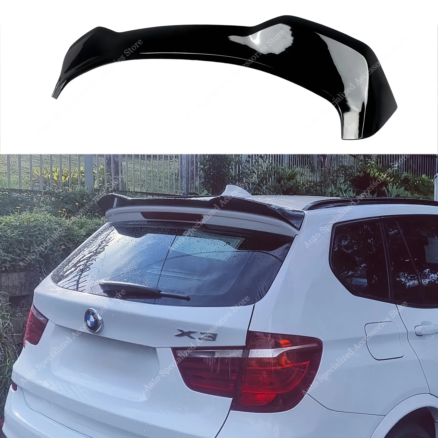 Tapas alerón trasero MT negro brillante para BMW X3 F25 2010-2017