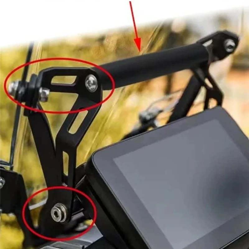 Soporte móvil 22 mm para navegación en moto QJMotor SRT900/TRK902 - imagen 3