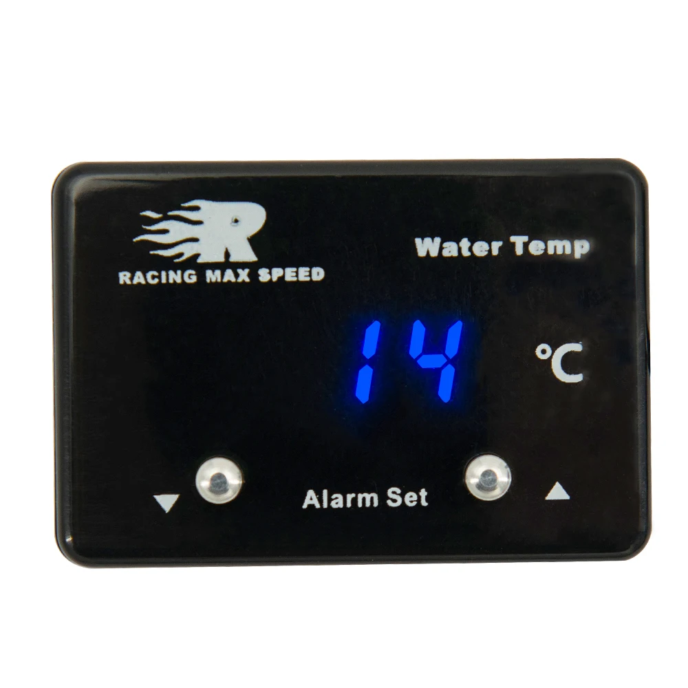 Medidor temperatura agua digital 12V 1/8 NPT universal rojo coche