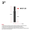 3inch and M12X1.25