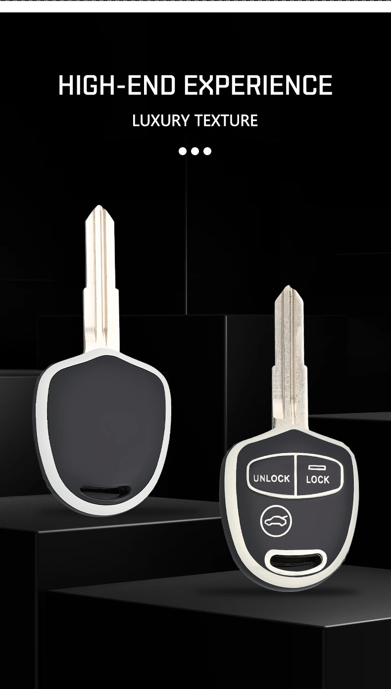 Funda blanca para llave de coche Mitsubishi