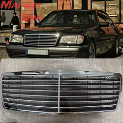 Parrilla parachoques delantero cromada para Mercedes-Benz Clase S W140
