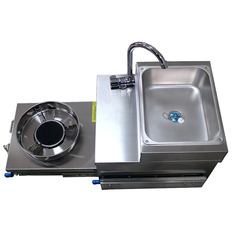 Fregadero para autocaravana de acero inoxidable con estufa a gas - imagen 5