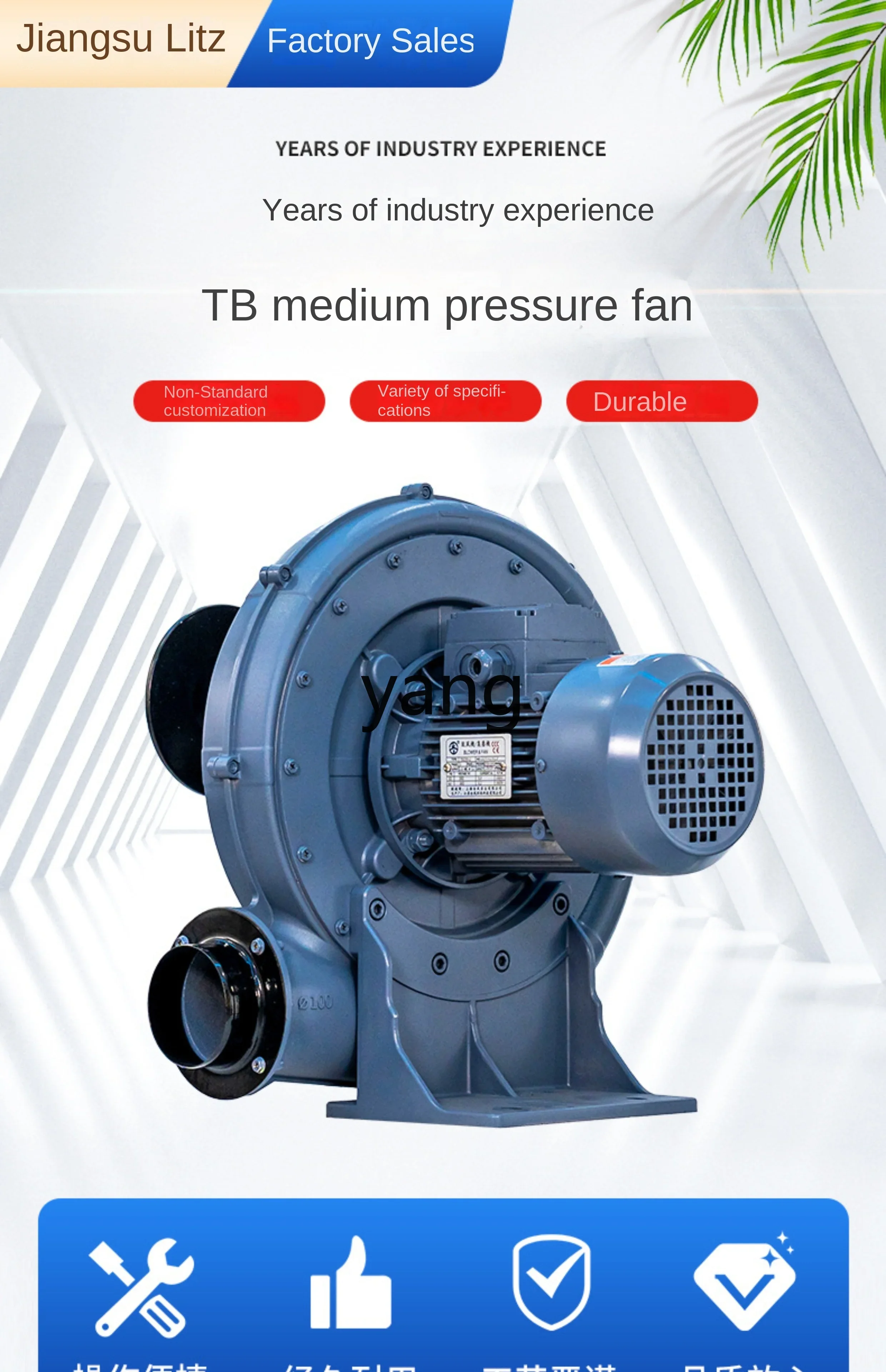 Electroventilador motor 2,2 kW alta temperatura Lh CX-125A - imagen 3