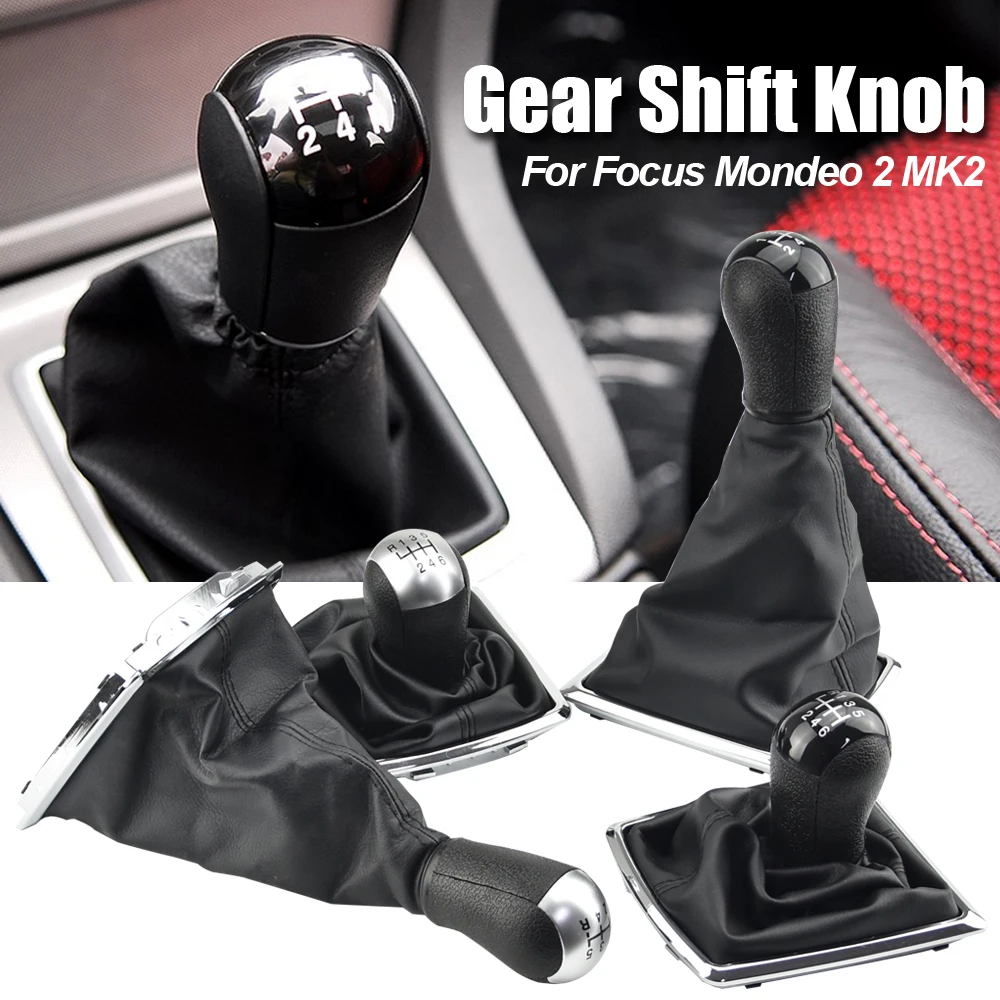 Pomo de cambio 5 velocidades con funda para Ford Focus II 2005-2011 - imagen 2