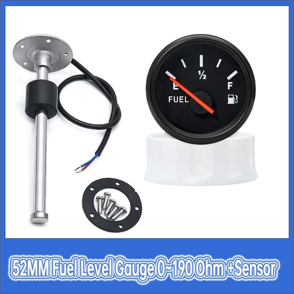 Indicador de nivel de combustible 52 mm con sensor, luz roja