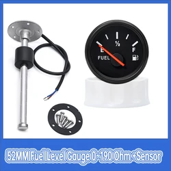 Indicador de nivel de combustible 52 mm con sensor, luz roja