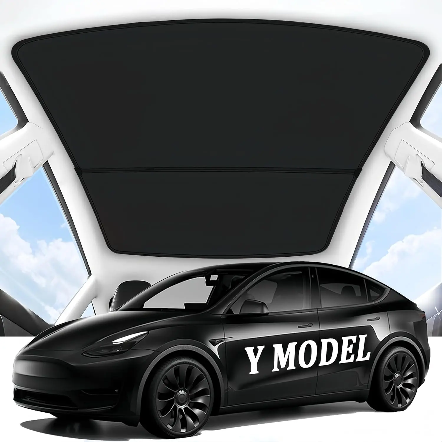 Parasol térmico techo panorámico Tesla Model Y 2025 plegable - imagen 5