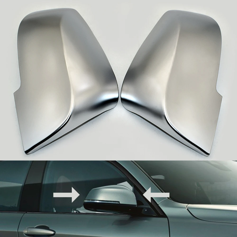 Cubierta de espejo retrovisor BMW F20 F30 F31 plateada mate - imagen 2