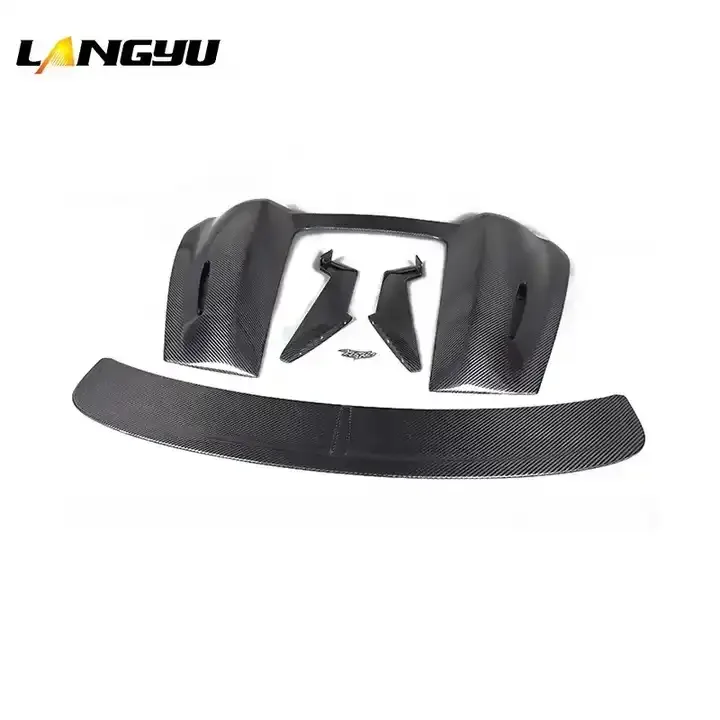 Alerón trasero de fibra de carbono negro para Porsche 718/981/982 - imagen 2