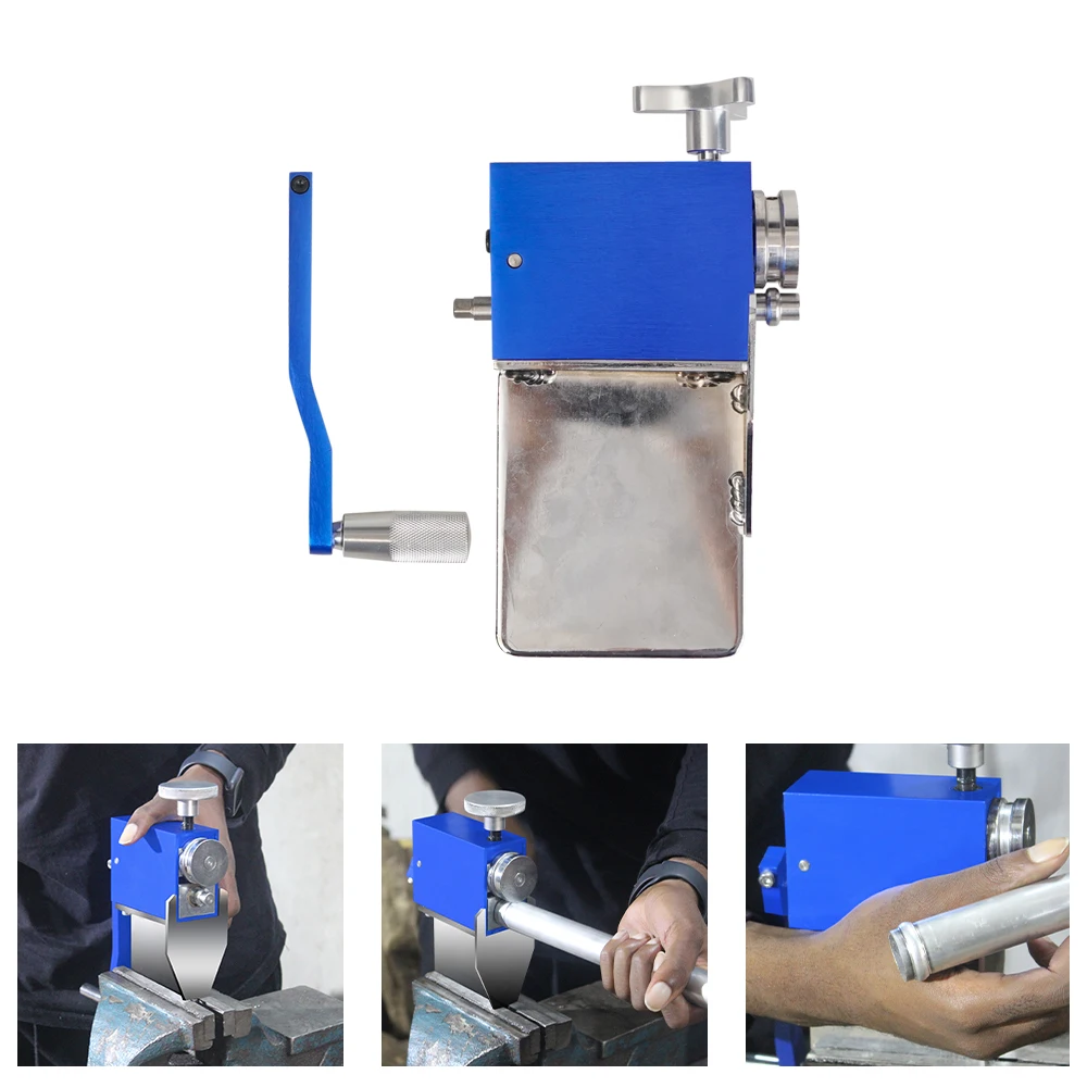 Herramienta de reborde de tubos manual, entrada de rodillos de cuentas y tuberías intercooler que se adapta a tubos de acero inoxidable de aluminio y cobre de identificación grande de 5/8" o - imagen 3