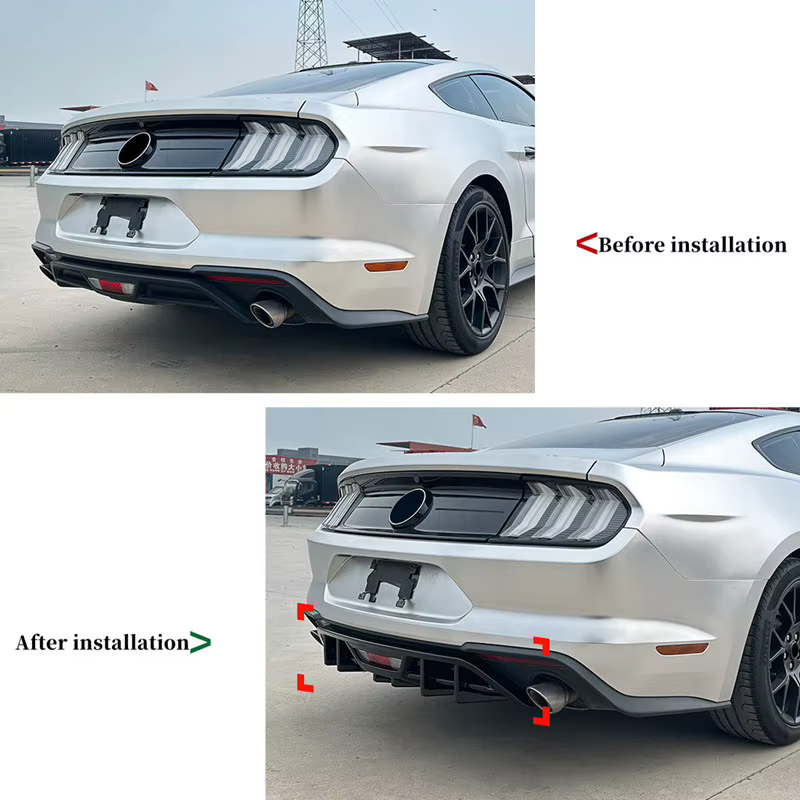 Difusor trasero Monjaro Tuning para Ford Mustang MK6.5 2018-2023 - imagen 2