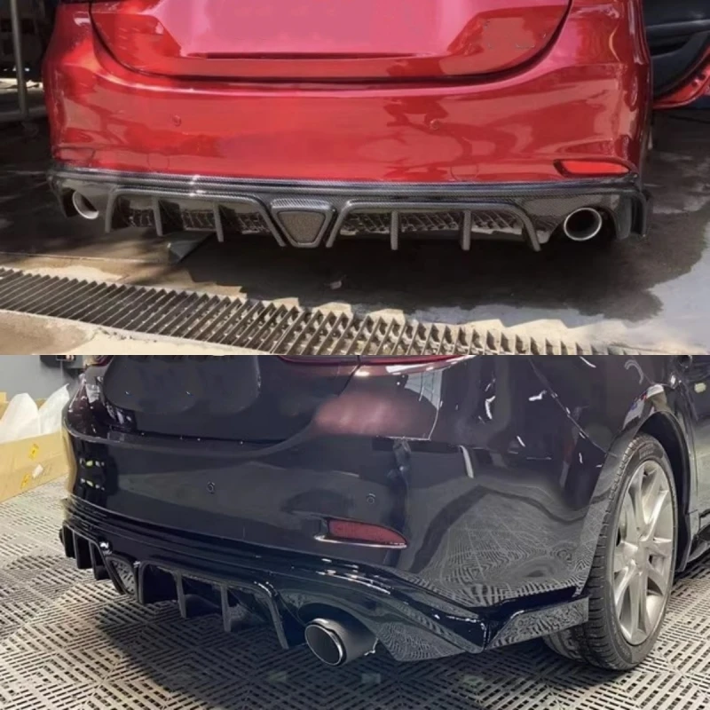Labio trasero para Mazda6 ATENZA 2014-2023 nuevo estilo modificado negro mate brillo negro patrón de fibra de carbono alerón trasero - imagen 5