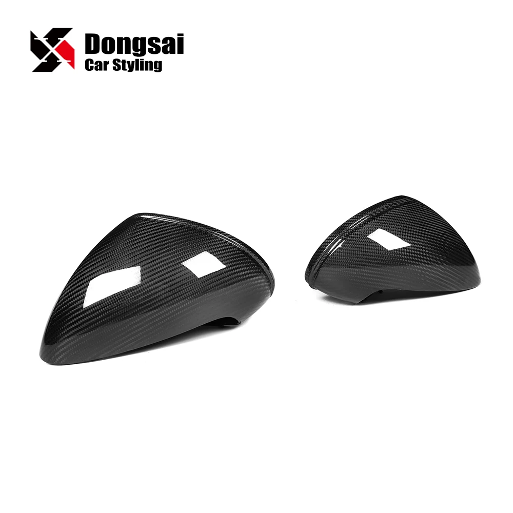 Cubiertas de espejo fibra carbono seca brillante para Porsche 911 981 - imagen 2