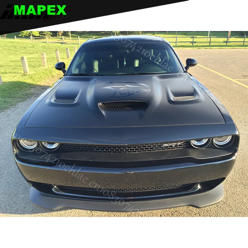 Panel de capó de aluminio estilo Hellcat para Dodge Challenger 2008-2023 - imagen 3