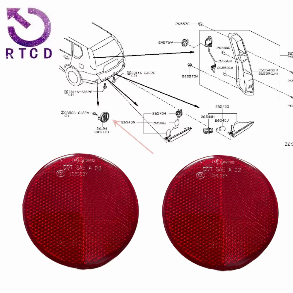 Reflector marcador lateral 26560EQ00A para Nissan JUKE F15, X-TRAIL T30 T31