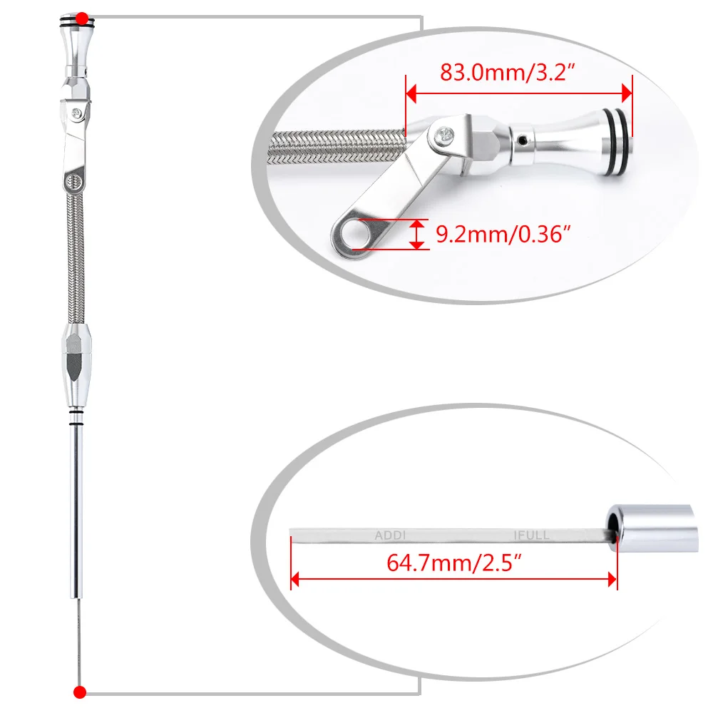 Tubo guía varilla aceite PQY-GJ006 para Chevy SBC 267-400 - imagen 4