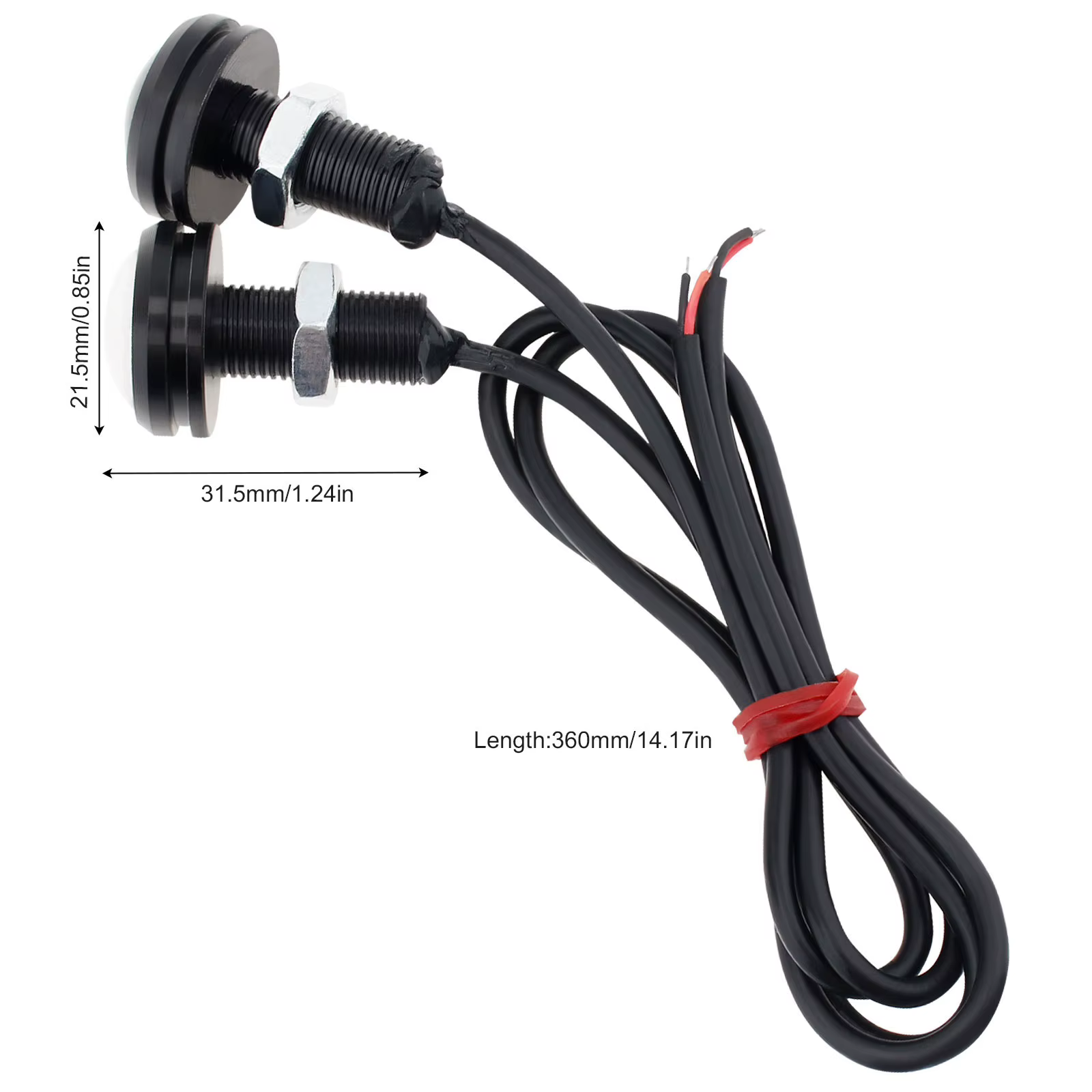 Bombilla LED ojo de águila 22 mm 12 V para luz diurna y marcha atrás