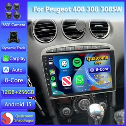 Autoradio Android 15 Peugeot 408 308 GPS CarPlay DSP