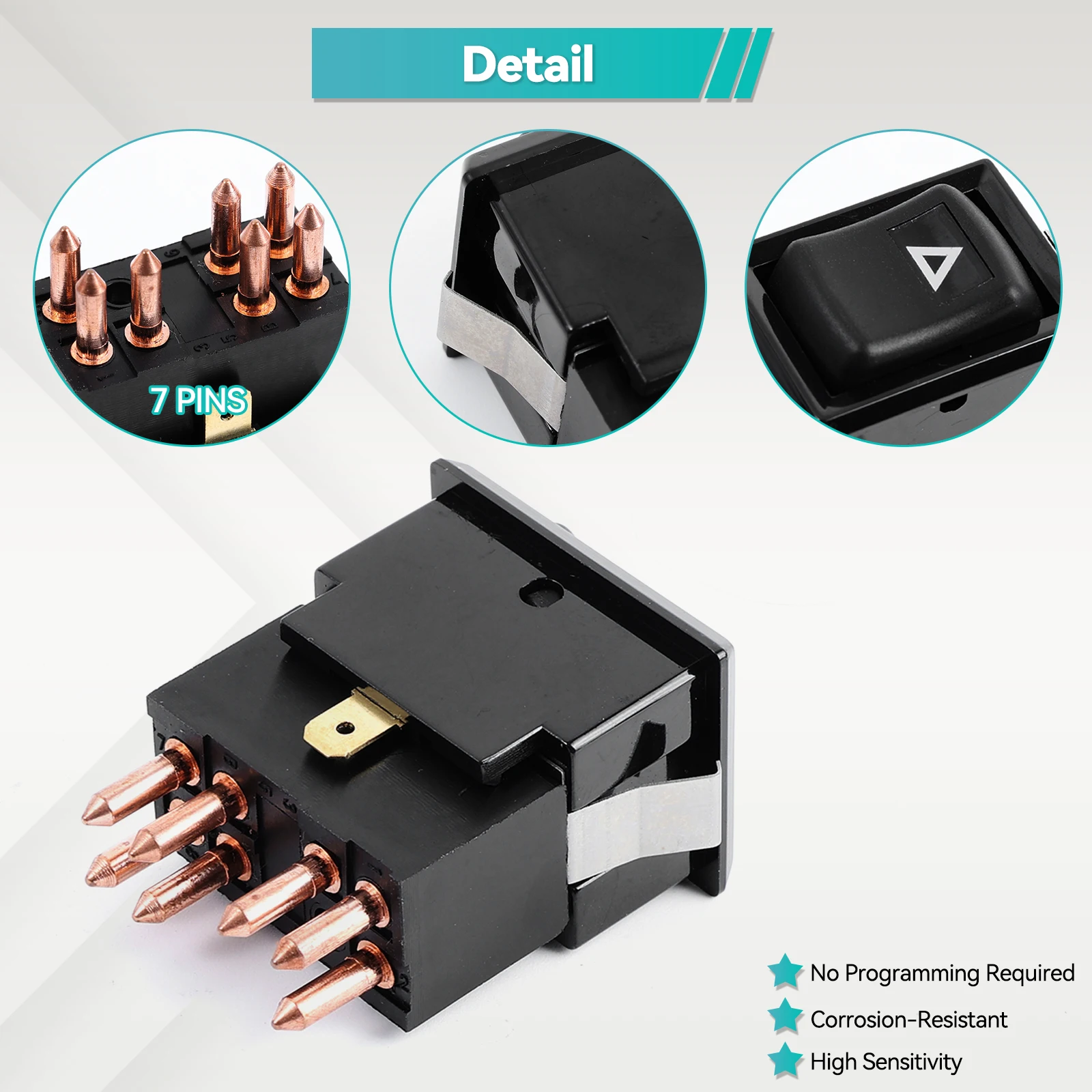 YUF 101490 Interruptor de emergencia de 7 pines para Land Rover Defender - imagen 4