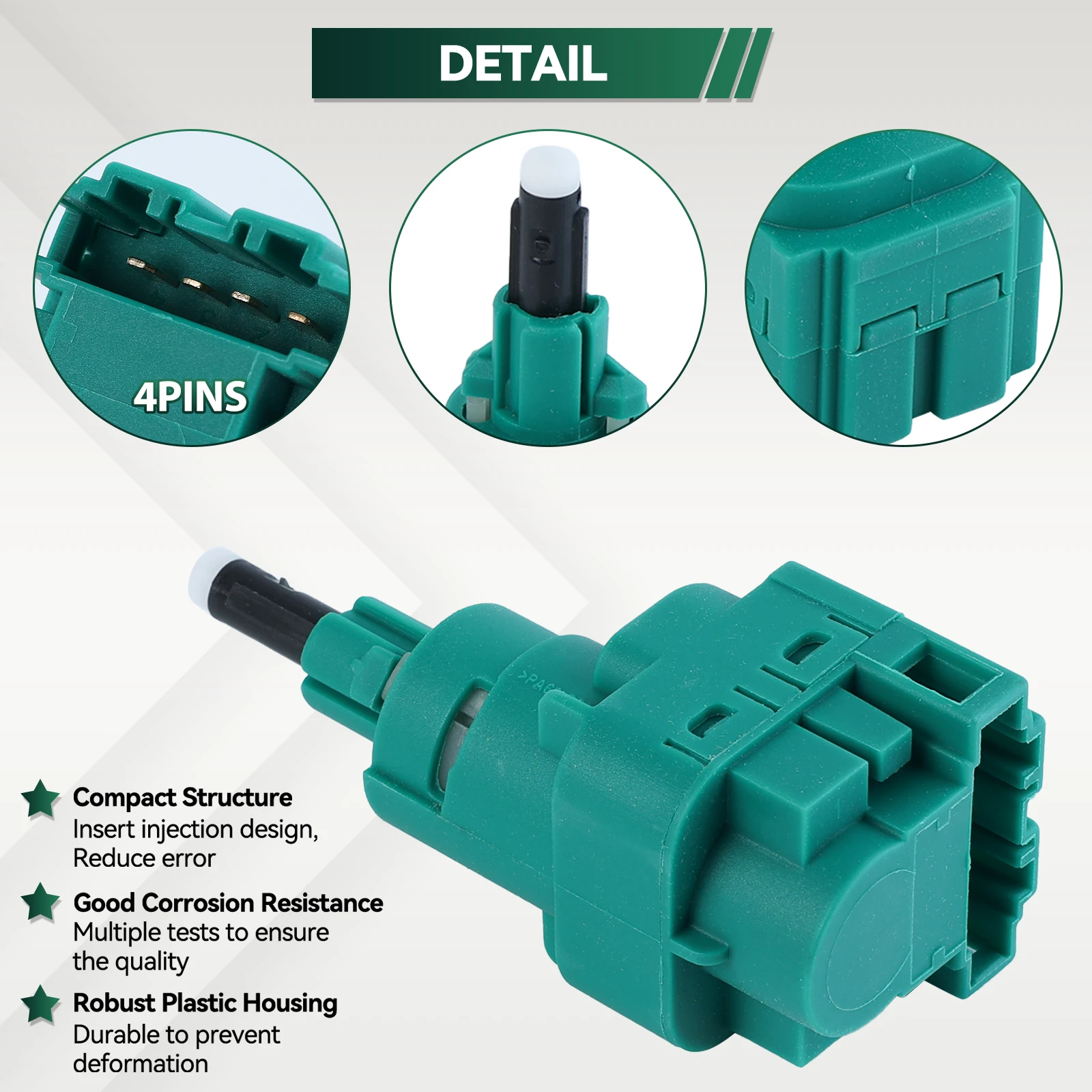 1C0 945 511A Interruptor de luz de freno Interruptor de luz de marcha atrás 1C 0945511 A para VW Golf 4 mk4 Bora Caddy Sharan TRANSPORTER T4 T5 Audi A3 TT - imagen 5