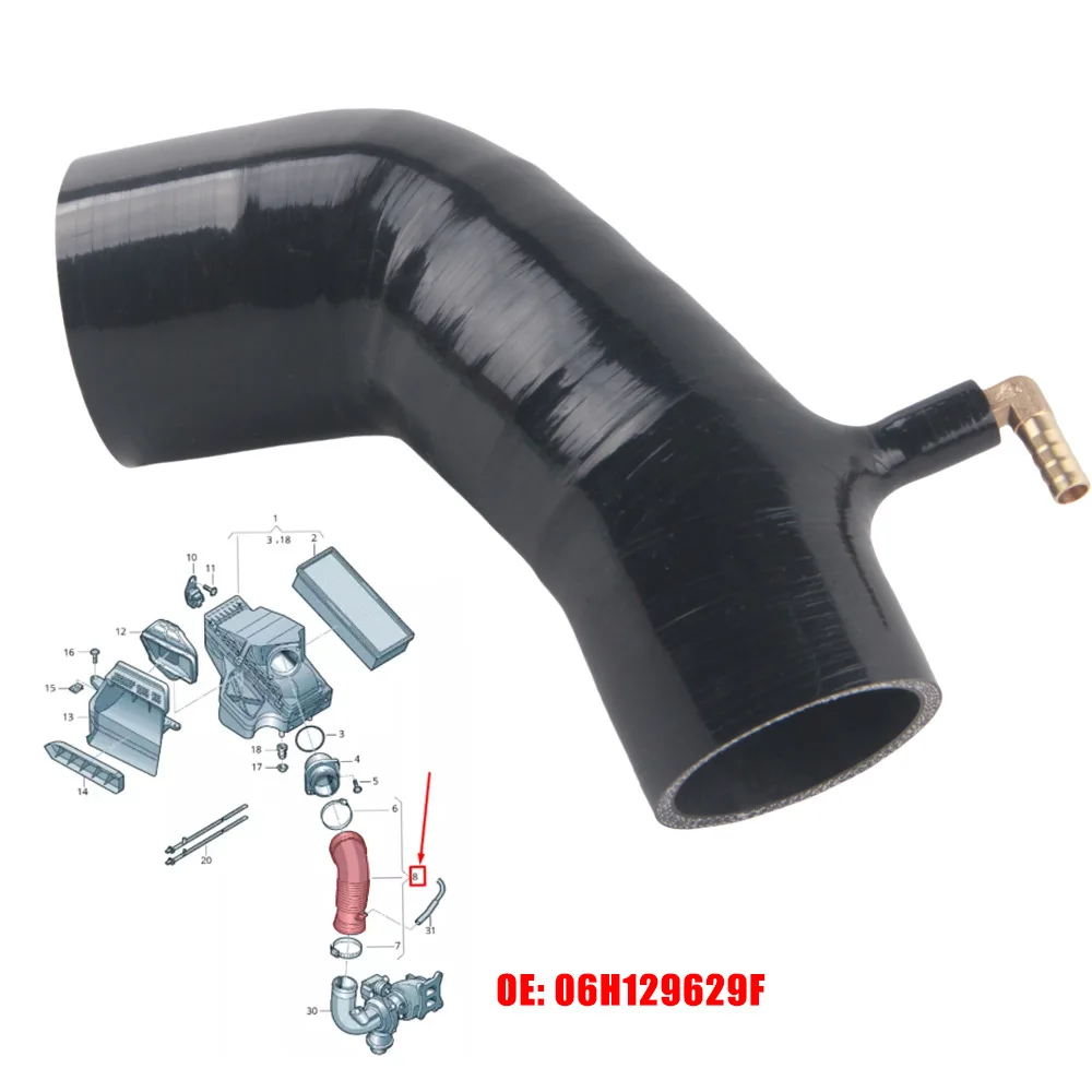 06H129629F Manguera admisión silicona Audi A4 A5 1.8/2.0 TFSI