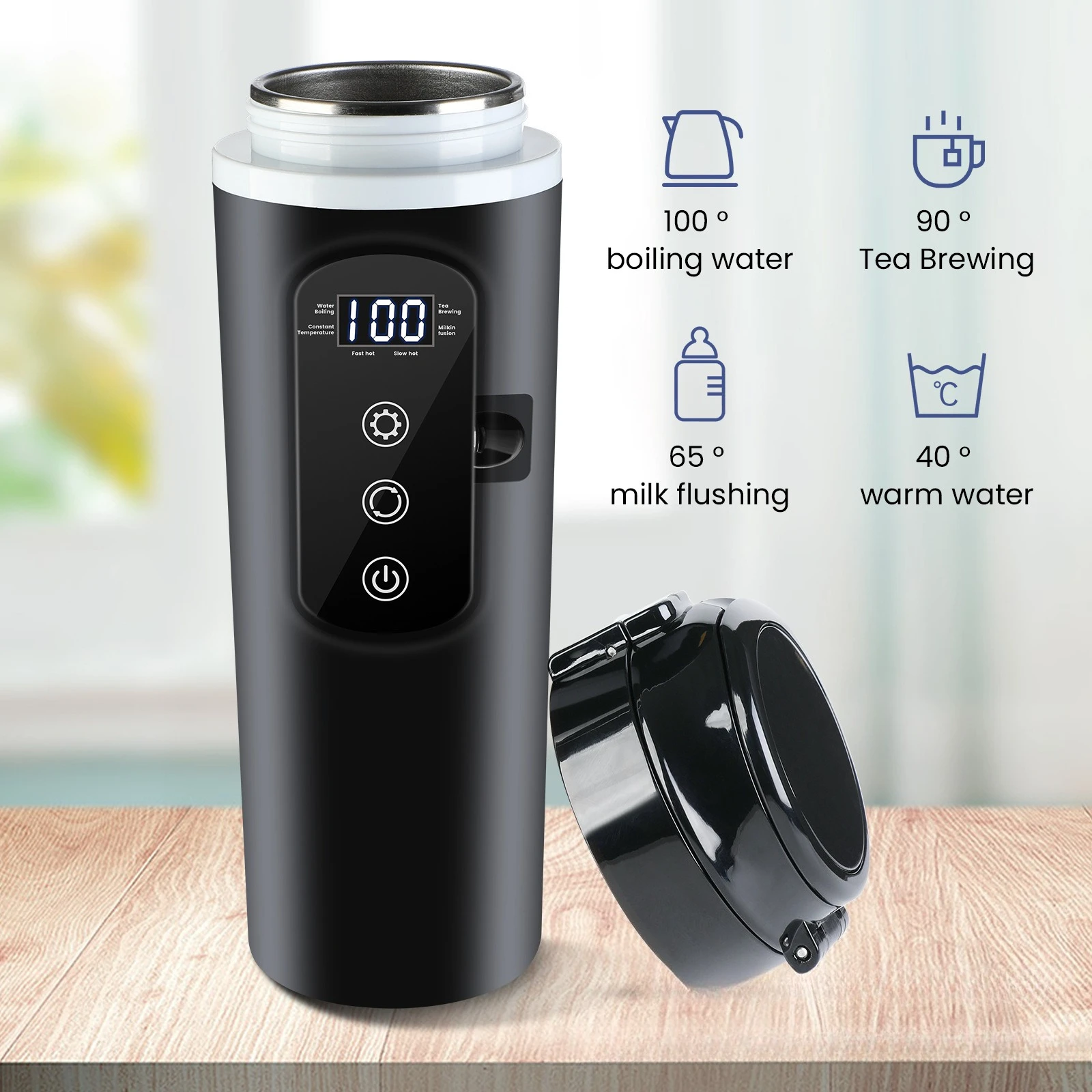Taza calefactora universal para coche fabricada en acero inoxidable - imagen 4