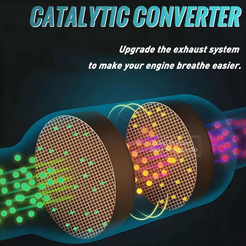 Universal 355MM * 99,15MM convertidor catalítico de coche de carreras de alto flujo catalizador de escape EURO 5 sustrato de acero inoxidable núcleo cerámico - imagen 5