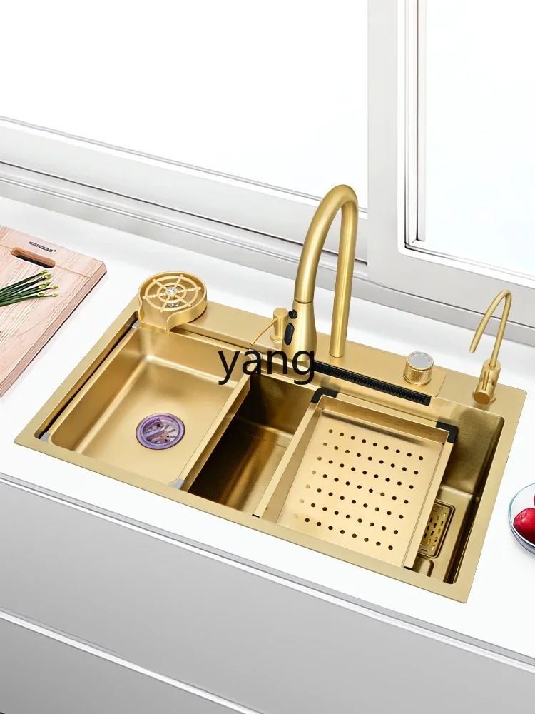 Fregadero cascada Feiyu de acero inoxidable 304 dorado LH – Taichung - imagen 3