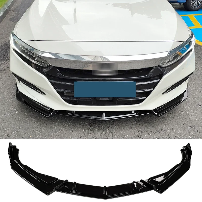 Divisor de parachoques delantero para Honda Accord 2018 - 2020, difusor de labio, alerón, falda tipo Z, Kit de carrocería, pala de tira decorativa