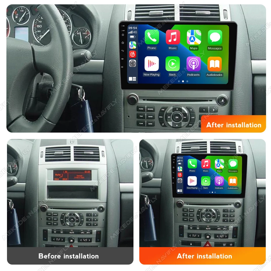 MEKEDE Radio Android Auto Carplay inalámbrico Peugeot 407 2004-2011 - imagen 3