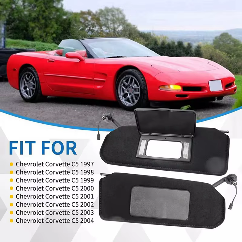 Parasol con espejo LED para Chevrolet Corvette C5 10442033/10442034