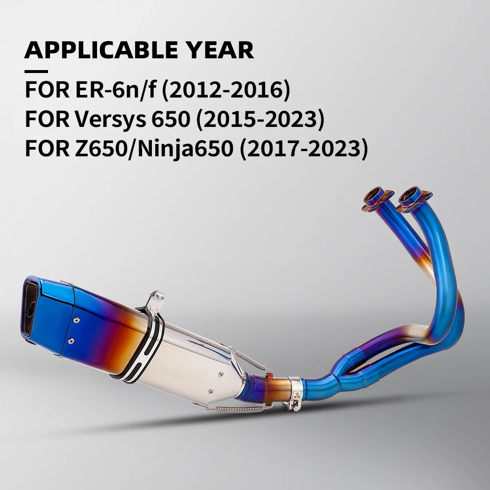 Escape slip-on acero inoxidable Kawasaki ER6N ER6F Versys Z650 2012-2018