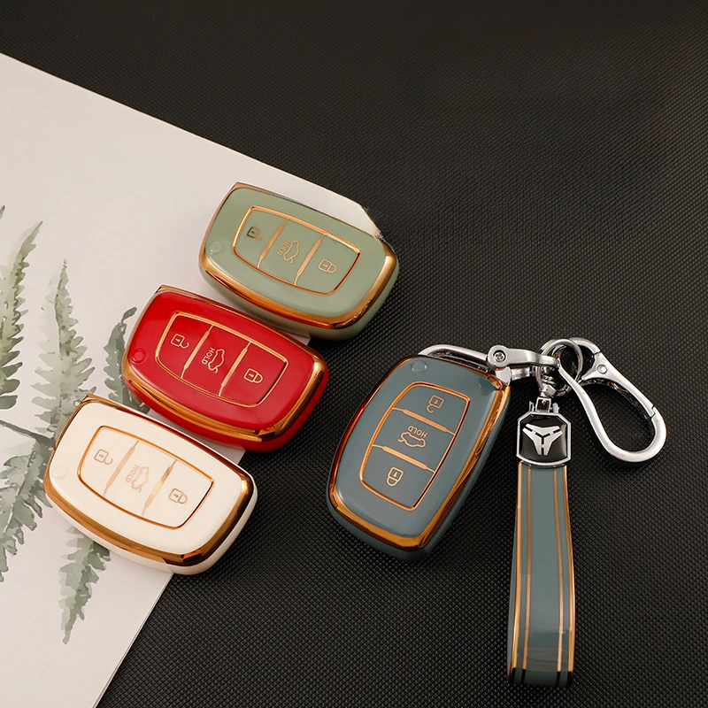 Funda TPU para llave inteligente Hyundai Tucson, Santa Fe y Elantra