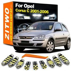 ZITWO Kit luces LED interior Opel Corsa C cúpula mapa guantera maletero
