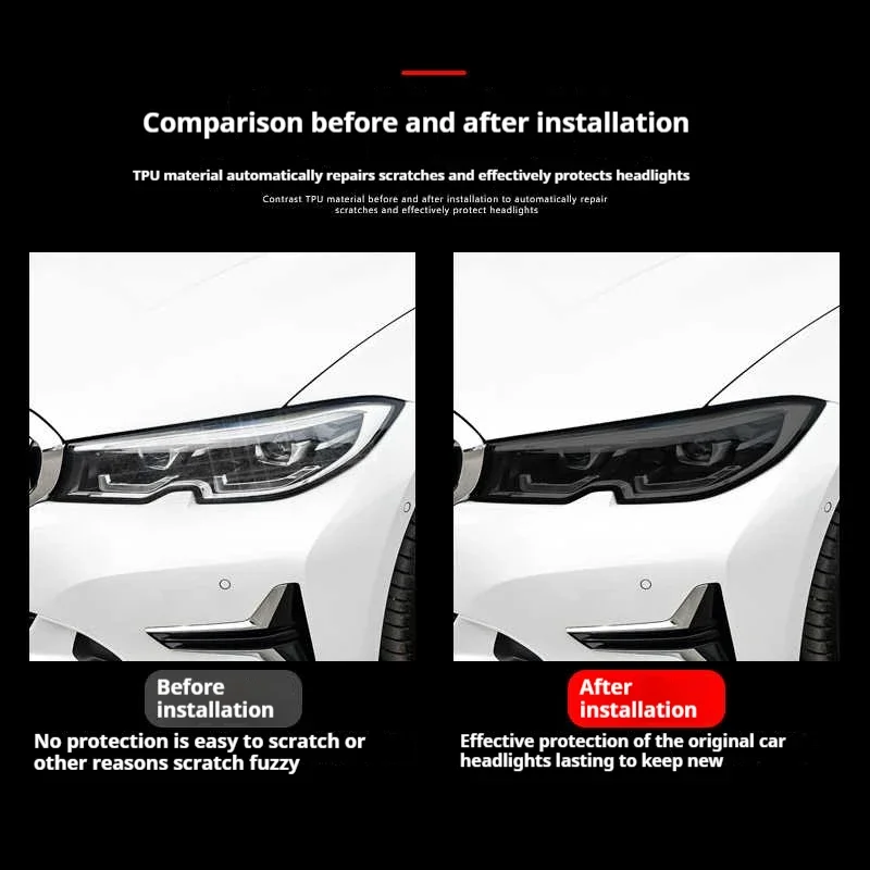 Para KIA EV9 GT-Line 2023 2024, faro Exterior de coche, tinte de lámpara frontal antiarañazos, película protectora de TPU, accesorios de reparación, pegatina - imagen 4