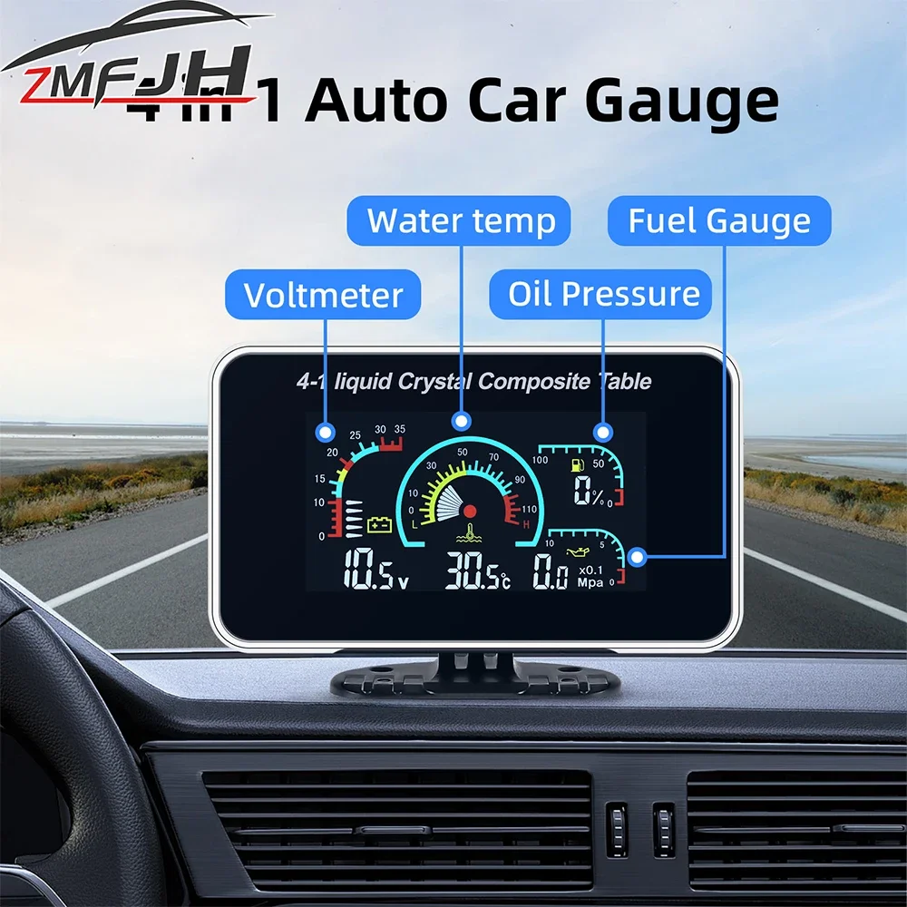 Voltímetro 4 en 1 LCD 12V/24V