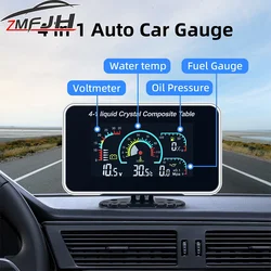 Voltímetro digital LCD multifunción para turismo 12V-24V