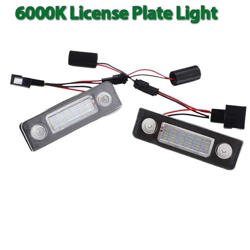 Lámpara LED blanca de matrícula para Skoda Octavia II y Roomster