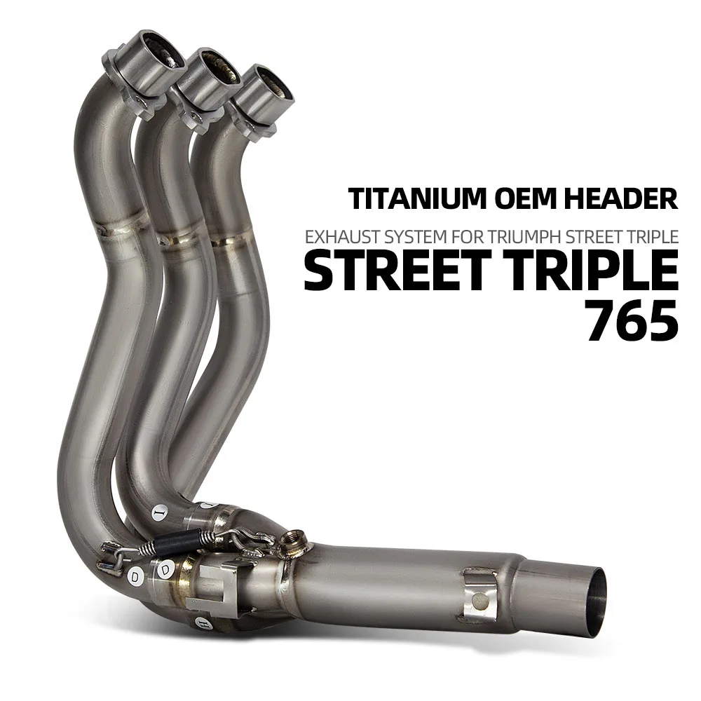 Colector de escape de titanio para Triumph Street Triple 765
