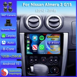 Autoradio Android 15 Nissan Almera G15 (2012-2018) con Carplay y GPS