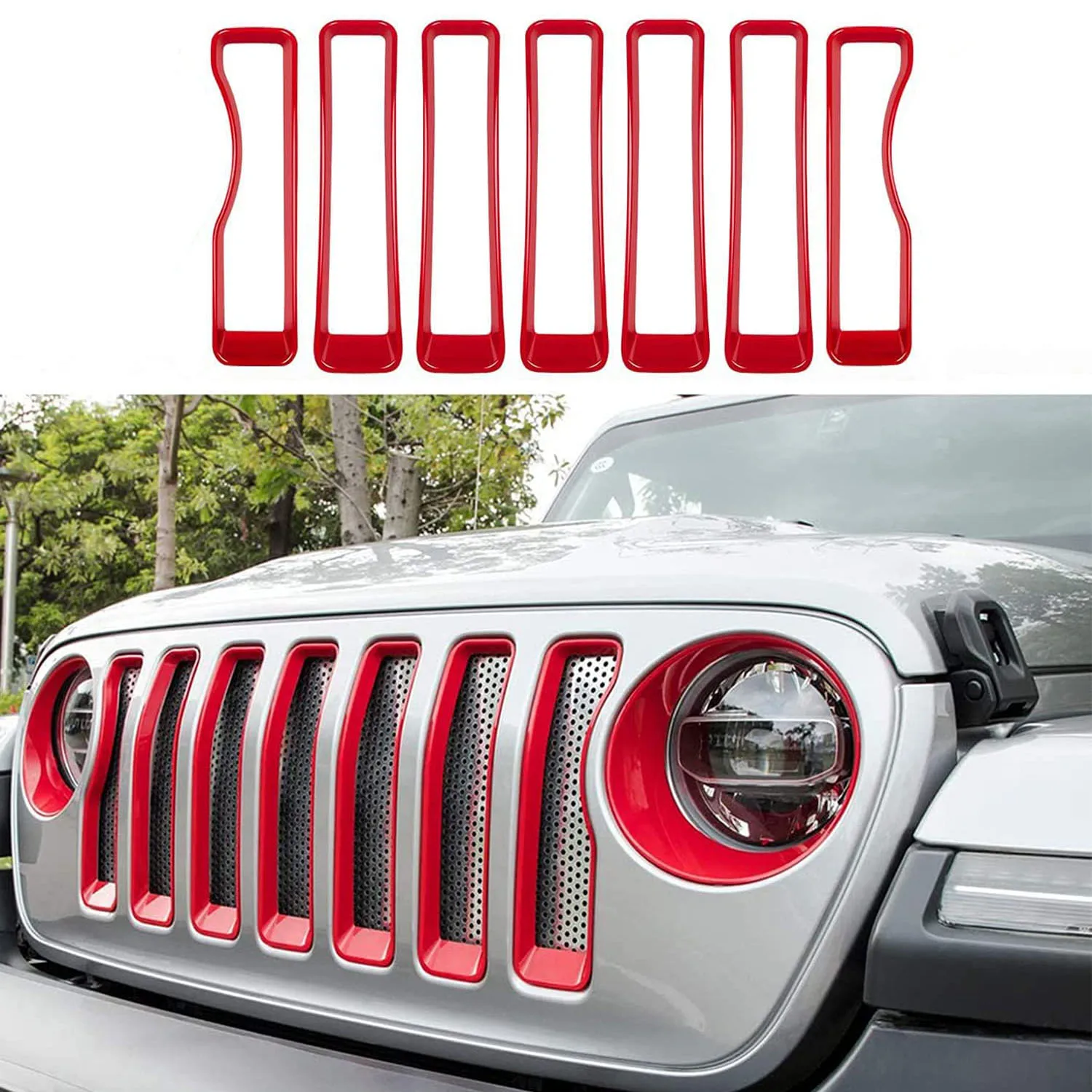 Rejilla delantera de malla Jeep Wrangler JL JLU Sport 2018-2023