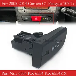 Interruptor control aire acondicionado 6554.KX para Citroën C1/107/Aygo