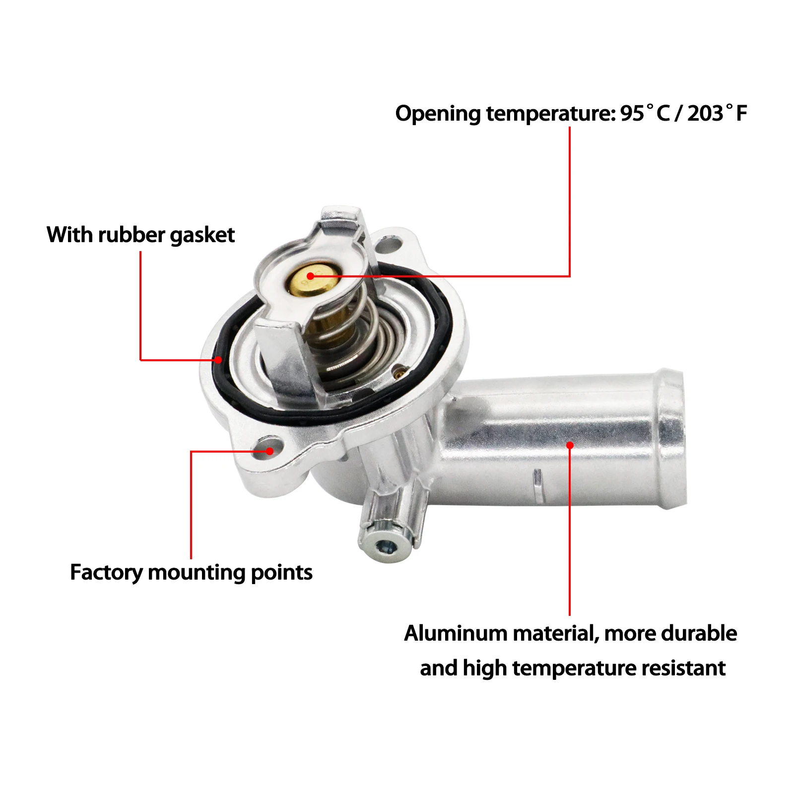 5184651AG Carcasa de termostato de aluminio para Jeep 3.6L - imagen 4