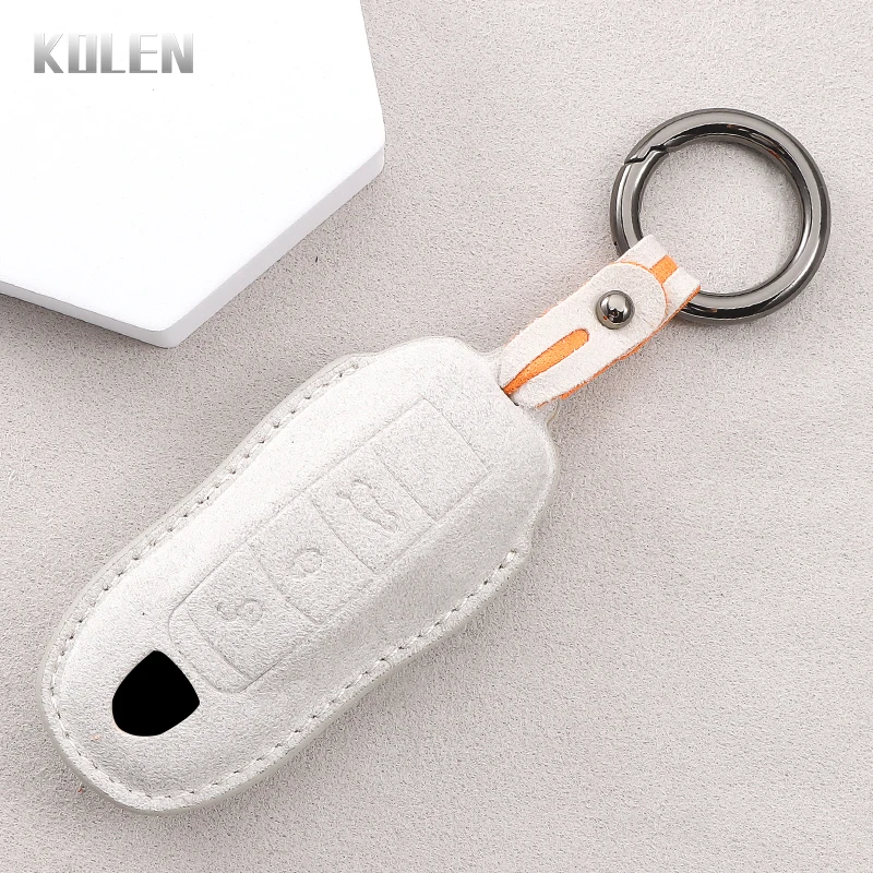 Funda cuero llavero mando para Porsche Cayenne, 911, Macan y Panamera - imagen 2