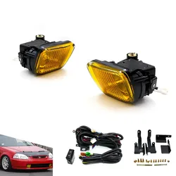 Kit luces antiniebla lente ámbar con interruptor y arnés – Honda Civic EK9