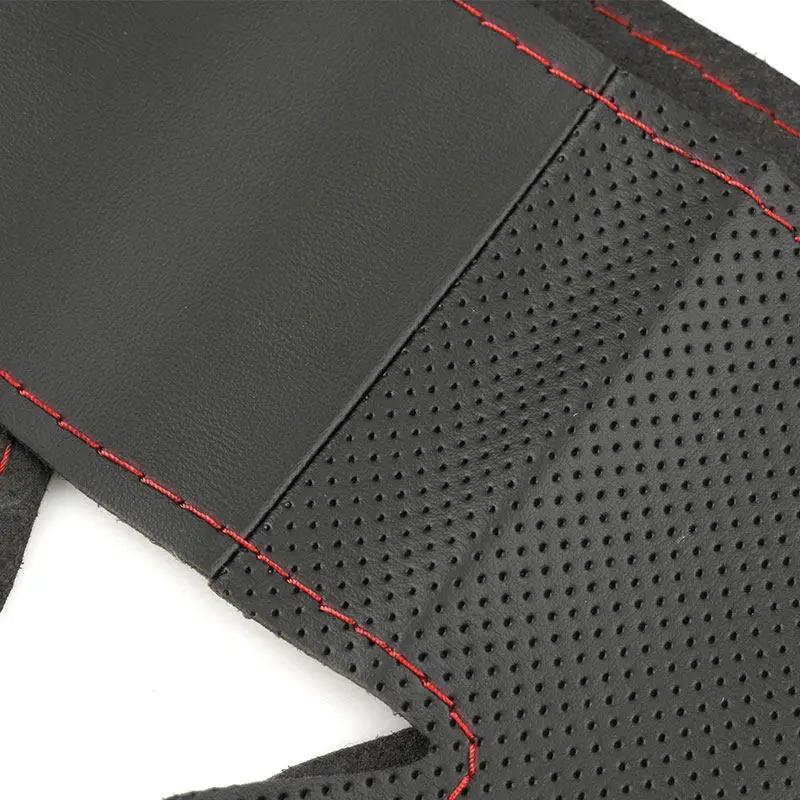 Accesorios de Interior de coche cosidos a mano, cubierta de cuero de microfibra para volante para Subaru Forester Ascent 2019 Crosstrek 2018-2019 - imagen 3