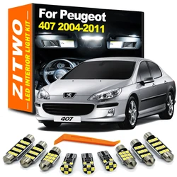 ZITWO Kit de bombillas LED interiores para Peugeot 407 2004-2011